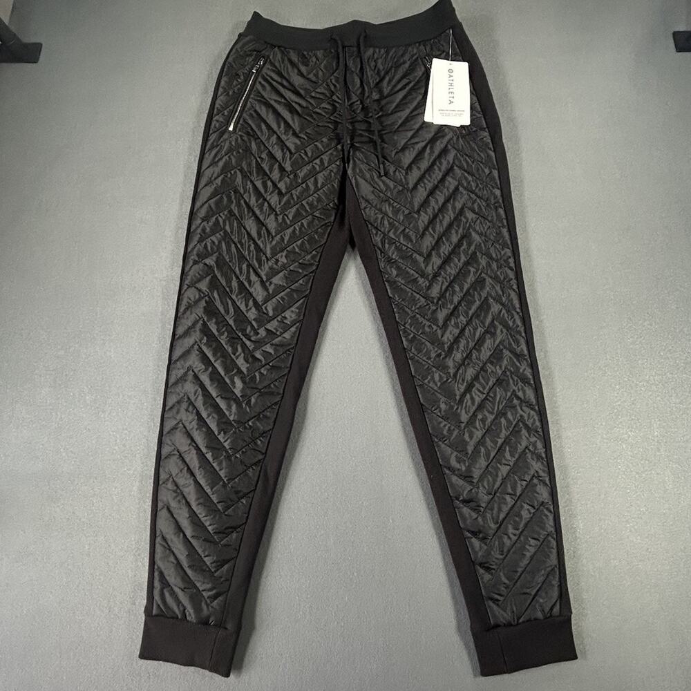 Athleta Apres Ski Down Jogger Quilted Black Women's Size 2